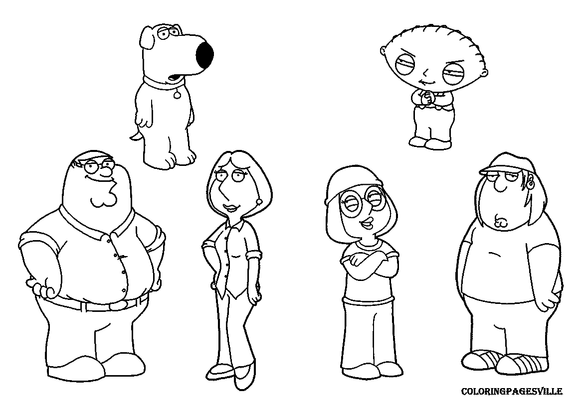 Family Guy To Print - Coloring Pages for Kids and for Adults