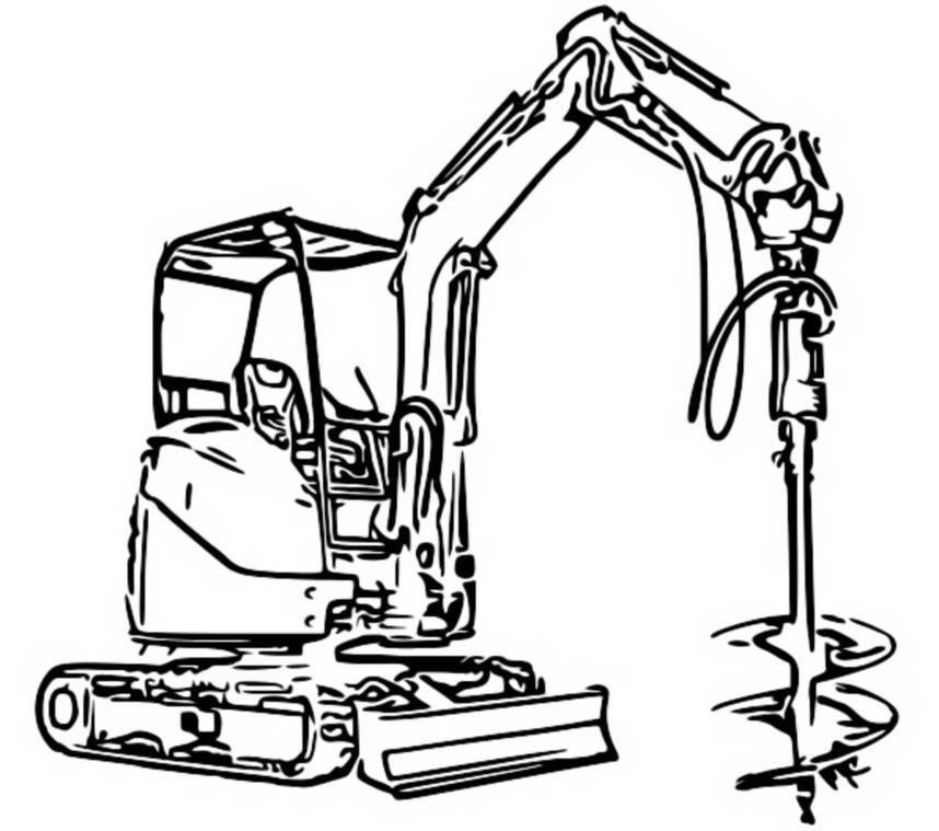 Excavator coloring pages to download and print for free