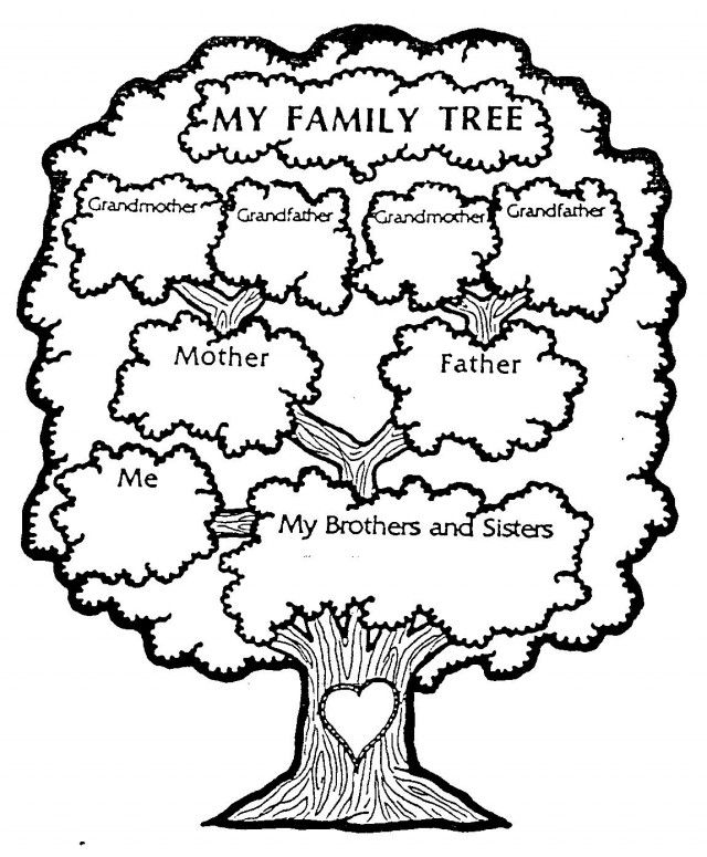 Family Tree Coloring Page - Coloring Pages for Kids and for Adults