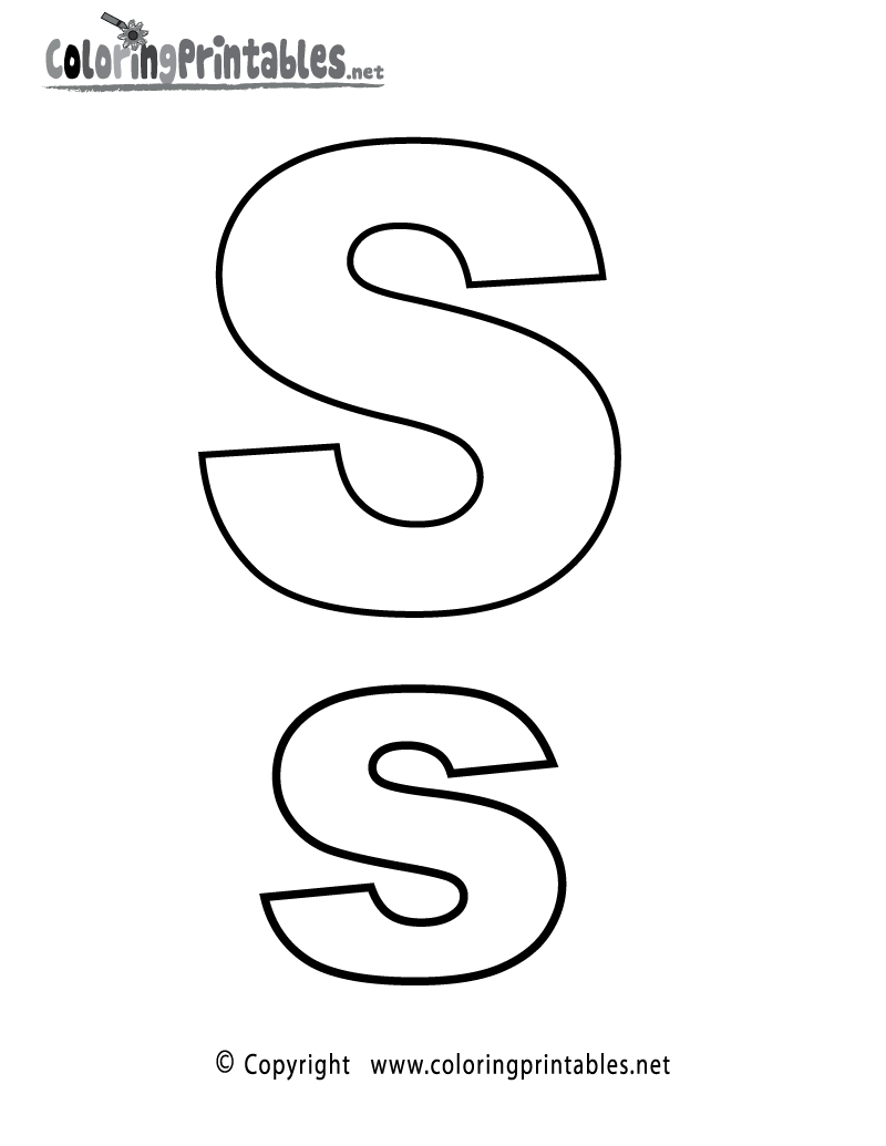 Alphabet Letter S Coloring Page - A Free English Coloring Printable