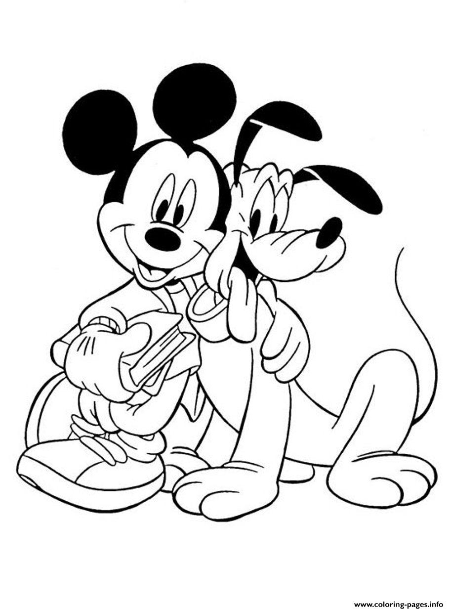 Mickey Mouse And Pluto Sd011 Coloring Pages Printable