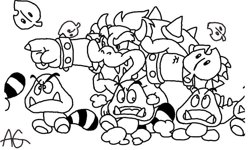Colors Live - Mario 3D Land Coloring Page #2 by awesomegirl