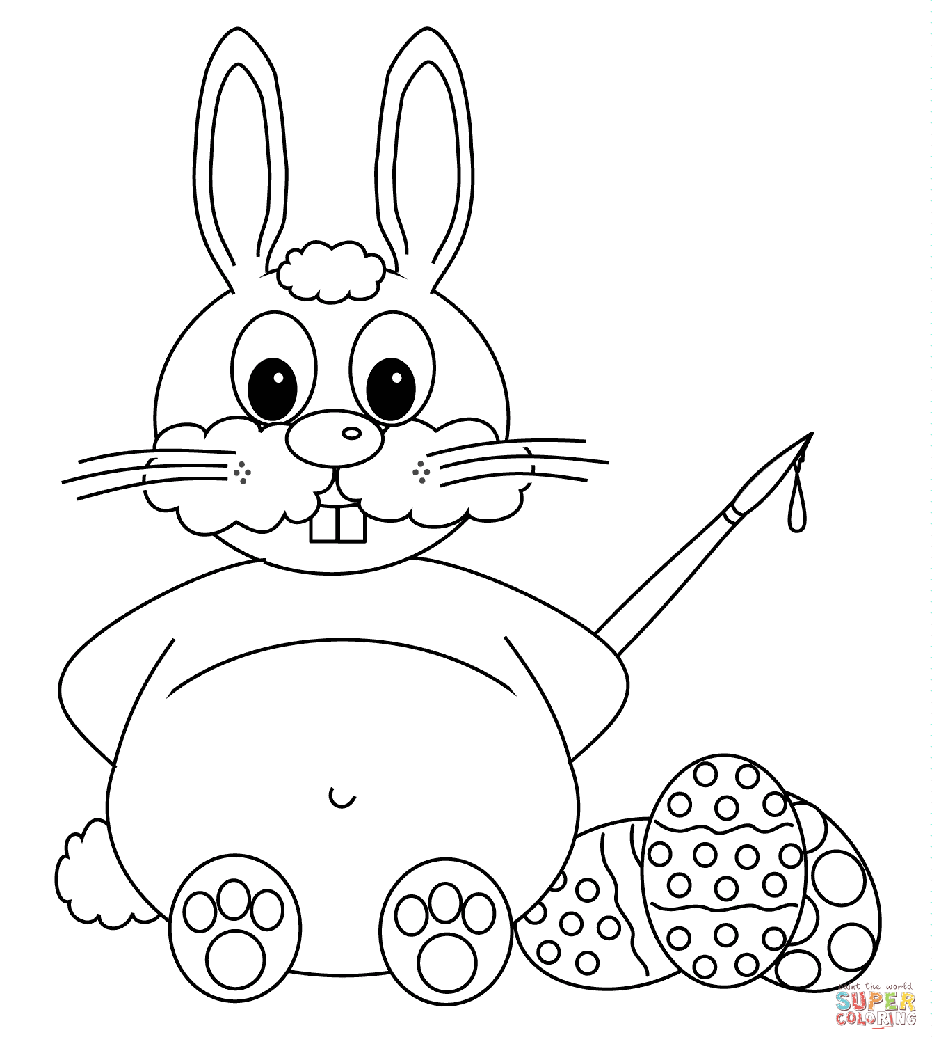 Bugs Bunny Christmas Coloring Pages Bunny Color Page Easter Bunny ...