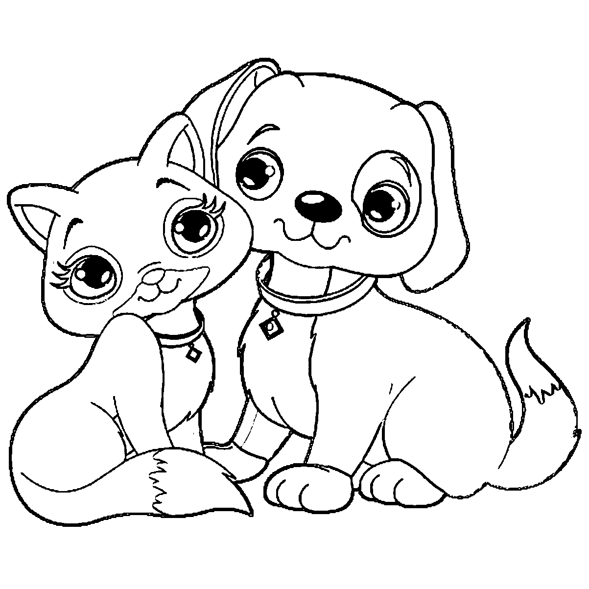 Puppy Outline Coloring Page - Coloring Home
