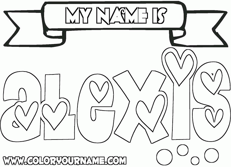 Alexis name coloring page