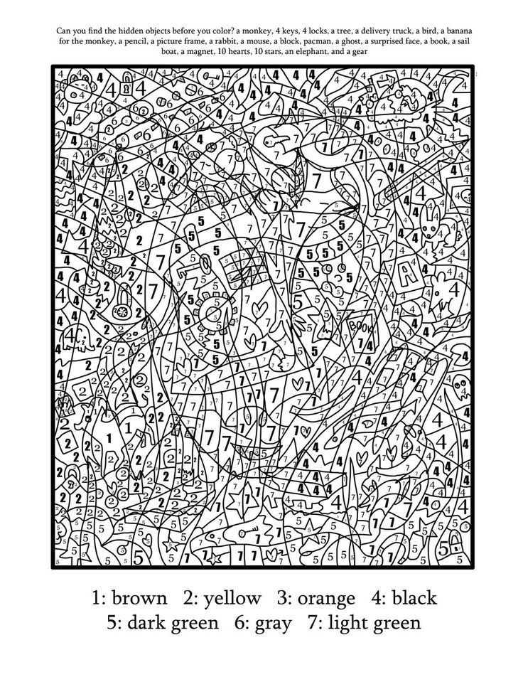 Color By Number Sheets For Adults - Coloring Pages For Kids And