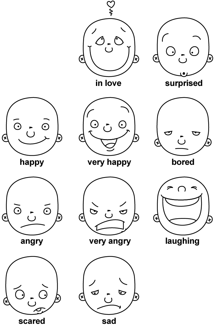 Feelings Printable Coloring Page - Coloring Home