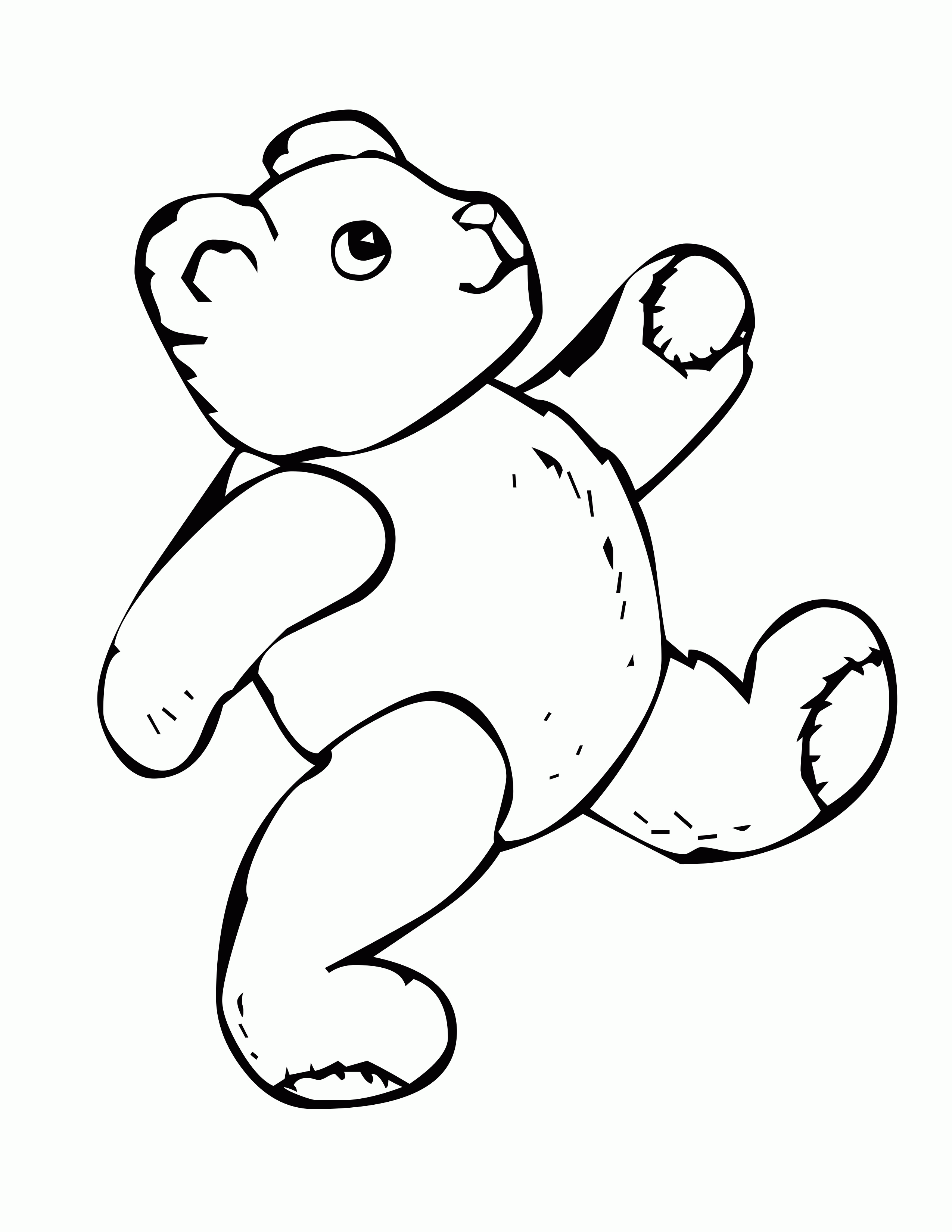 Free Teddy Bear Coloring Pages Print - Coloring Page