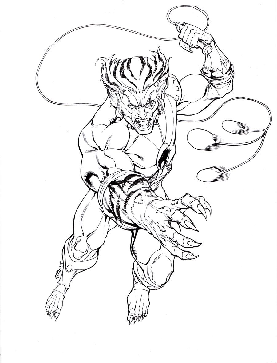 Cartoon coloring pages, Thundercats, Cat coloring page