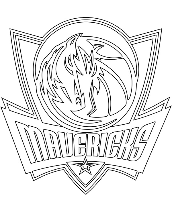 Printable Dallas Mavericks logo - Topcoloringpages.net