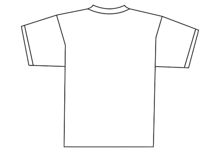 Coloring page back of t-shirt - img 19340. | Colorful shirts, Shirts, Blank t  shirts