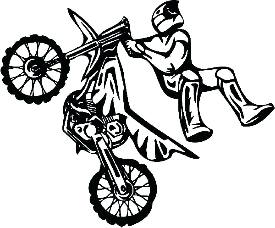 Free Coloring Pages Dirt Bikes