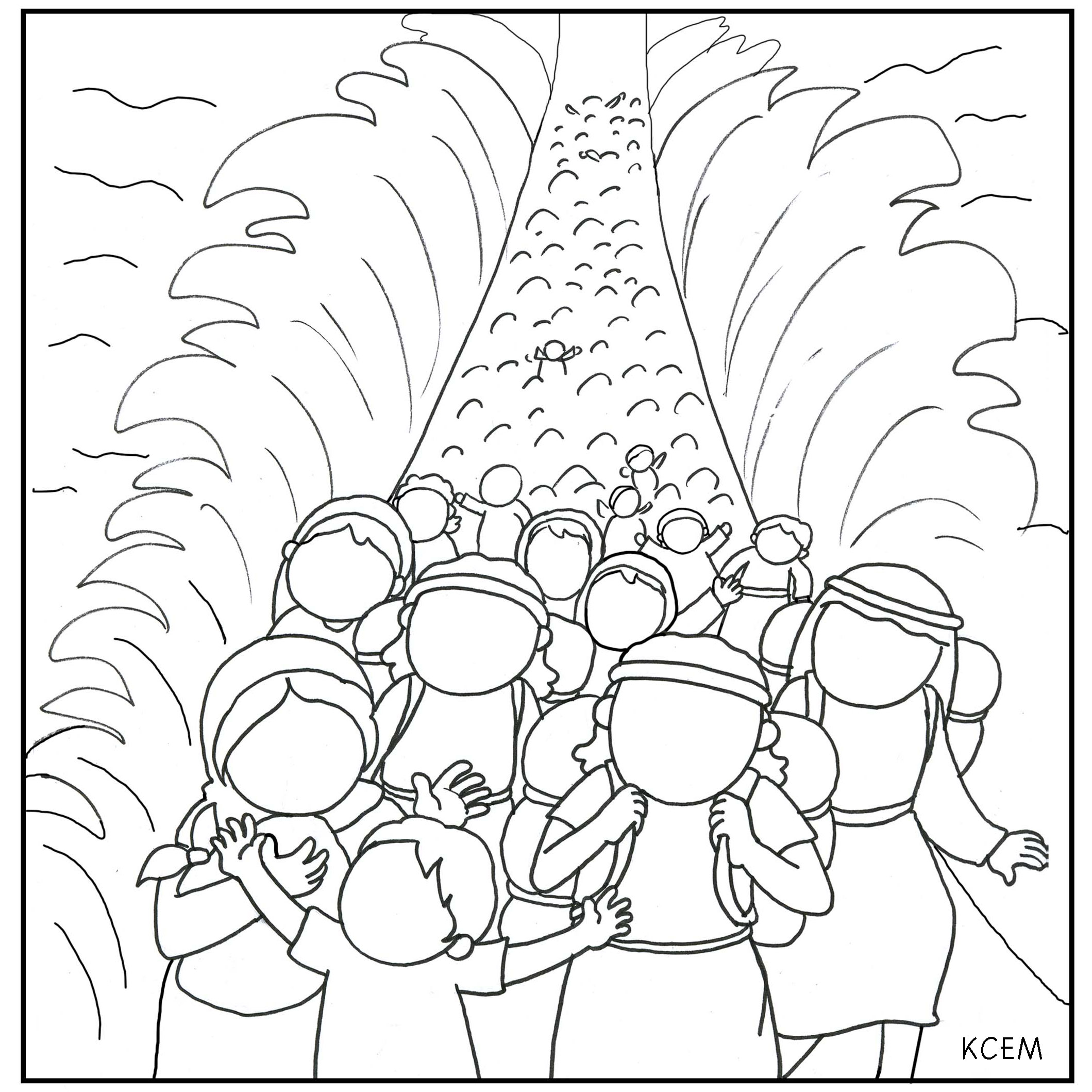 Moses Parting The Red Sea Coloring Page |Free coloring on ...