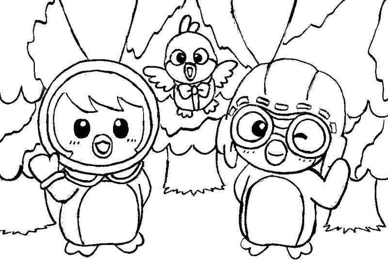 Pororo The Little Penguin Coloring Pages - Coloring Home