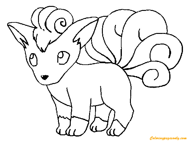 Vulpix Pokemon Coloring Page - Free Coloring Pages Online