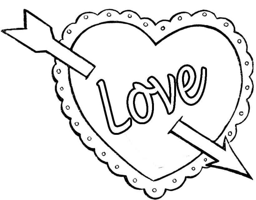 Hearts For Valentines Day Coloring Pages