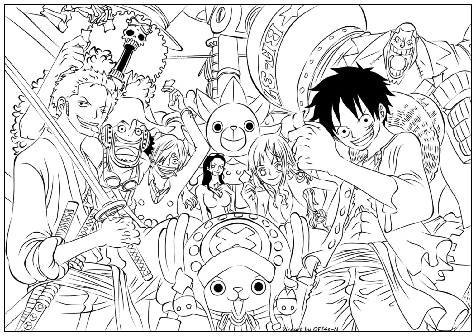 One Piece Manga Coloring Pages