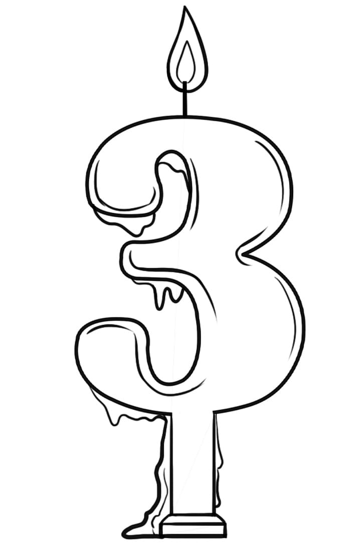 Free Printable Number 3 Coloring Page - Free Printable Coloring Pages for  Kids