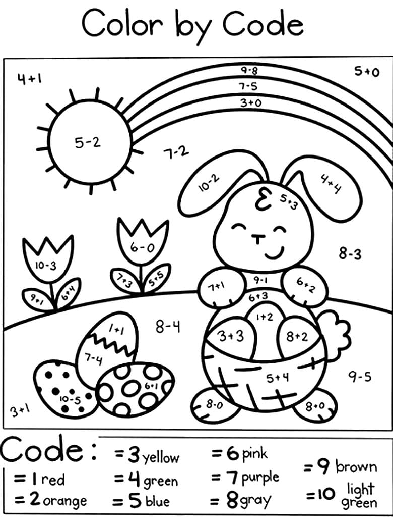 Easter Color by Number Coloring Pages - Free Printable Coloring Pages for  Kids