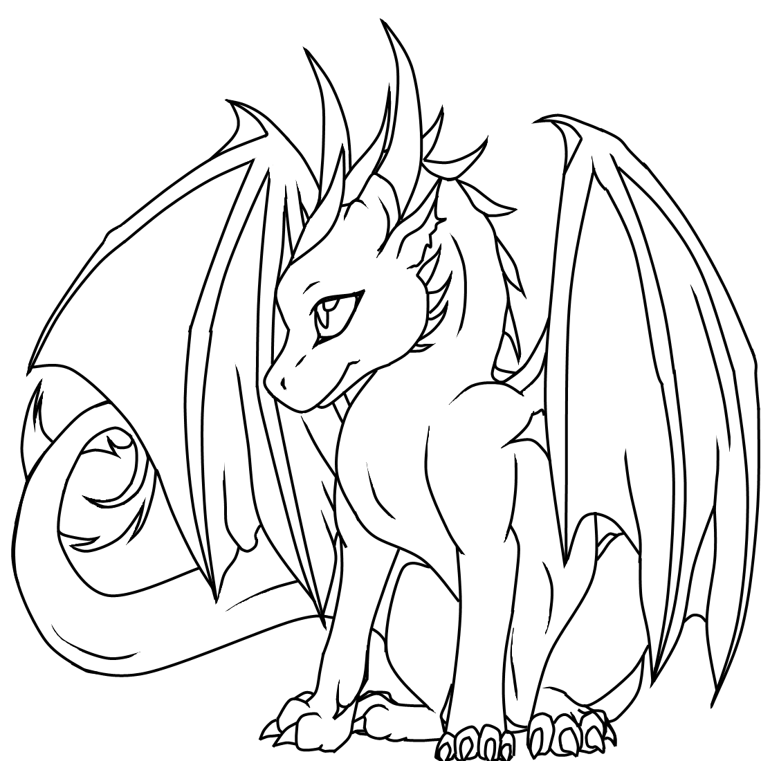 Drawing Dragon #148380 (Characters) – Printable coloring pages