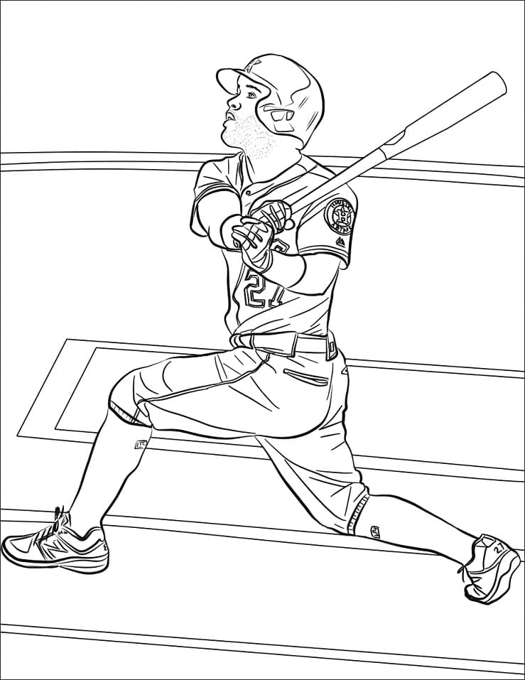 Jose Altuve Coloring Page - Free Printable Coloring Pages for Kids
