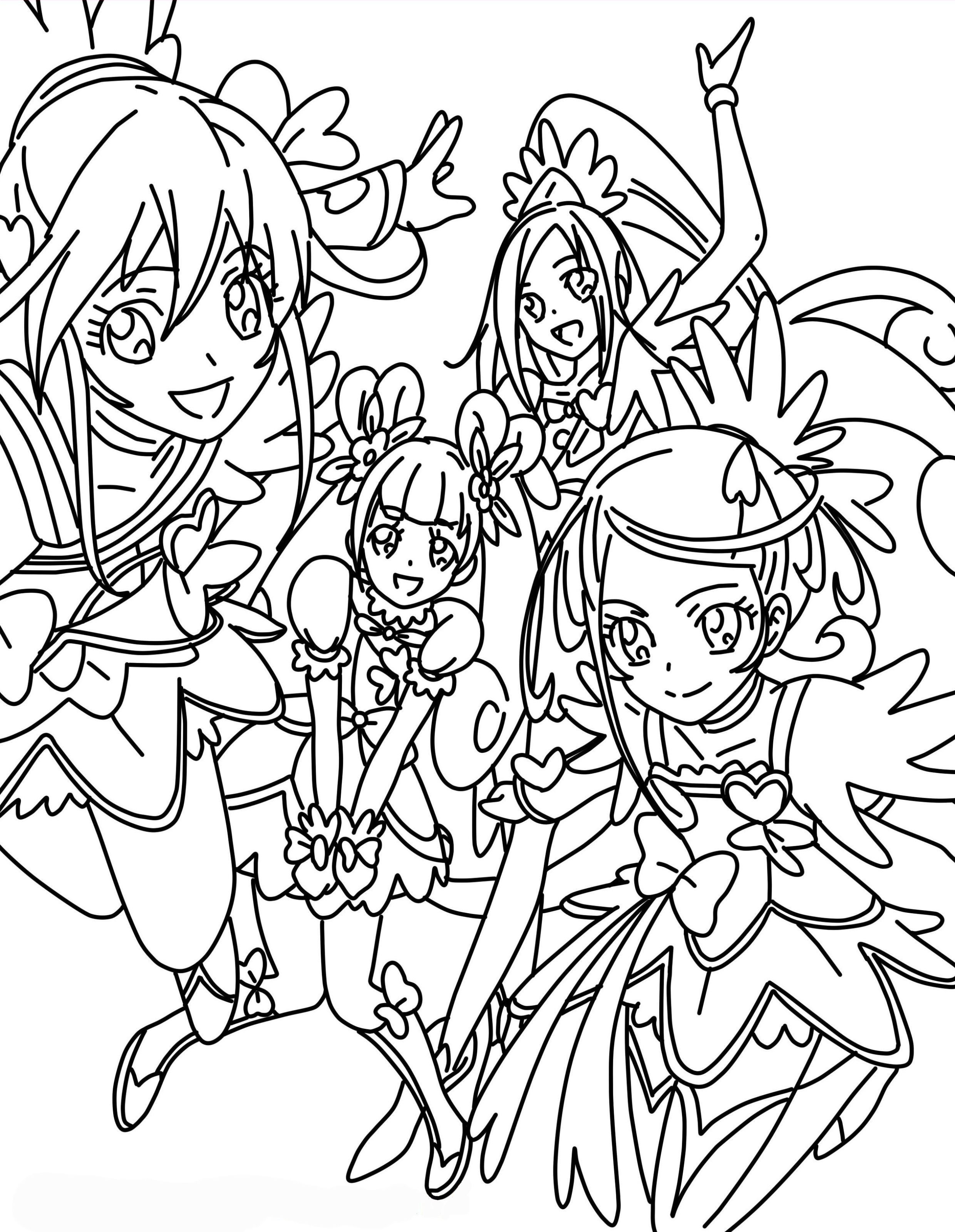 Dokidoki precure coloring pages | Cute coloring pages, Coloring pages, Cute  drawings