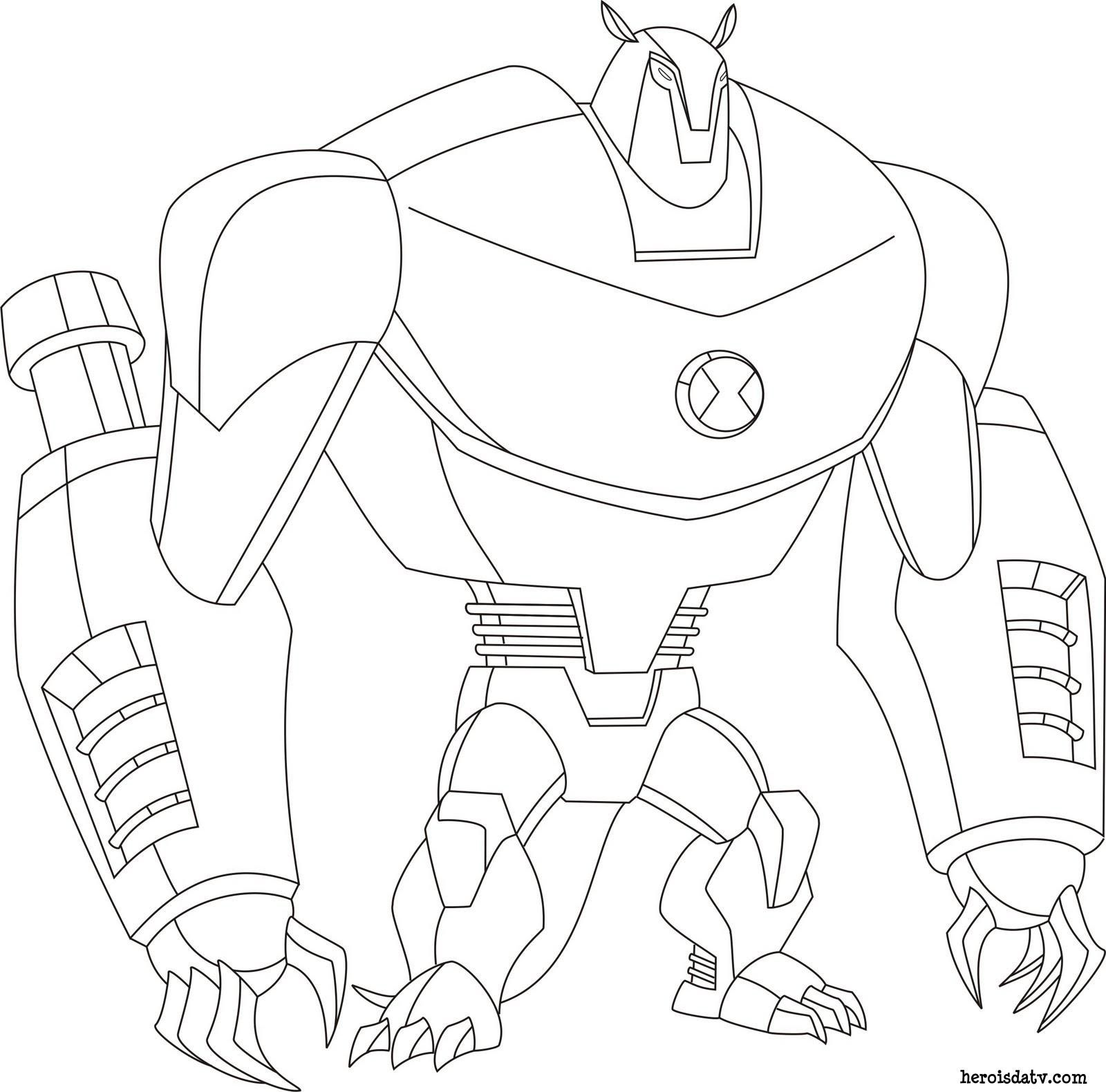 Ben 10 Coloring Pages Sketch Coloring Page