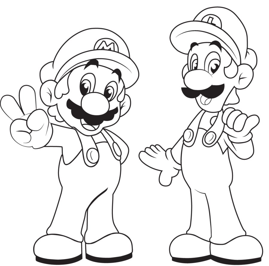 Super Mario Brothers Coloring Pages to