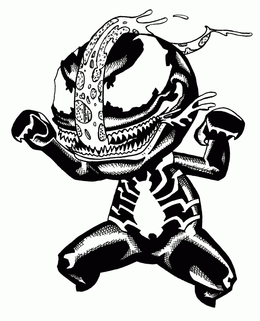 Venom Coloring Page - Coloring Pages for Kids and for Adults