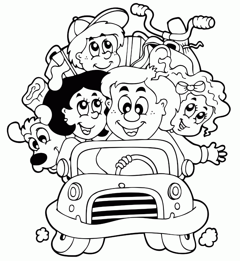 Friends vacation Printable coloring pages for kids Free Printable ...
