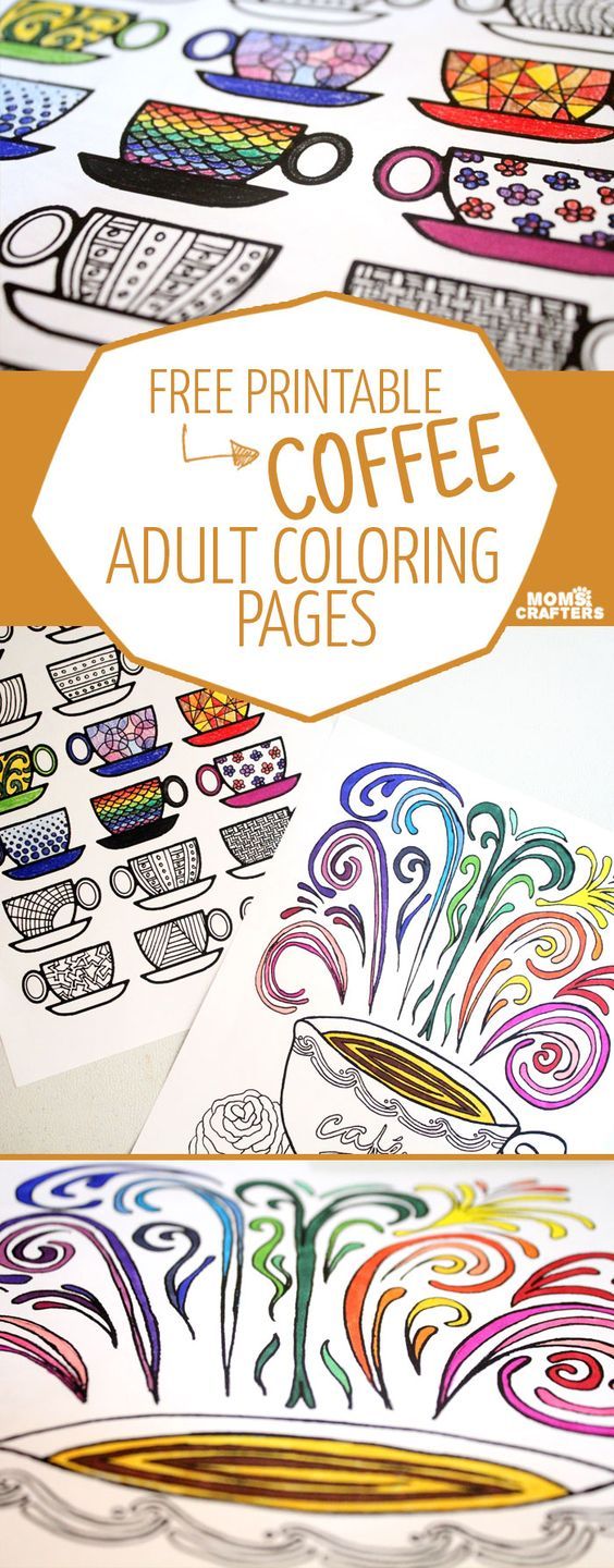 Free printable COFFEE coloring pages for adults | Coffee Theme ...
