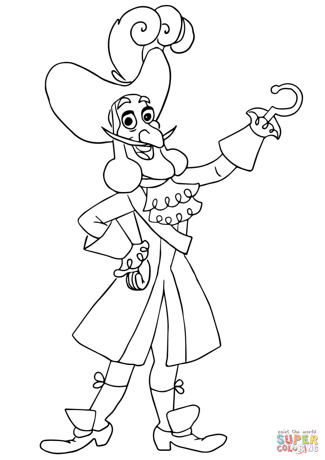 Captain Hook coloring page | Free Printable Coloring Pages
