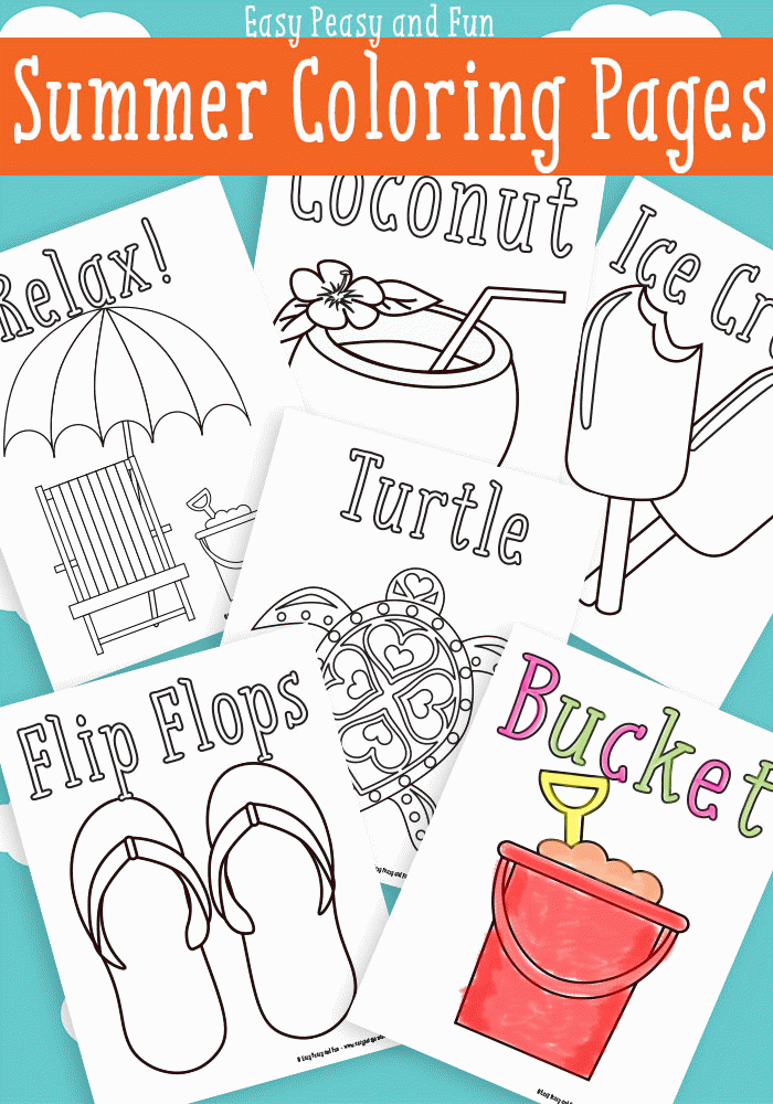 Summer Coloring Pages {Free Printable} - Easy Peasy and Fun