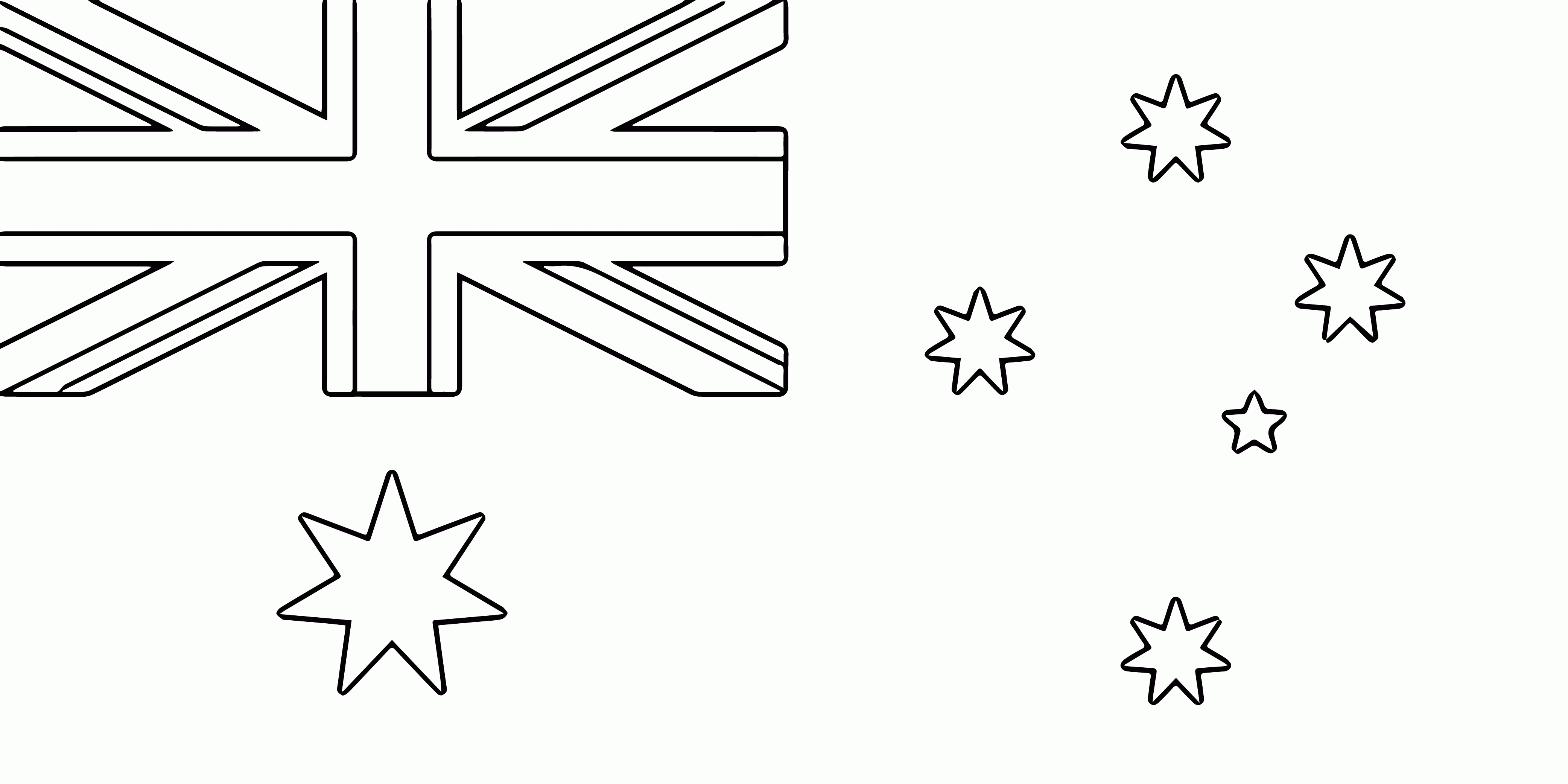 Flag_of_Australia_Coloring Page | Wecoloringpage