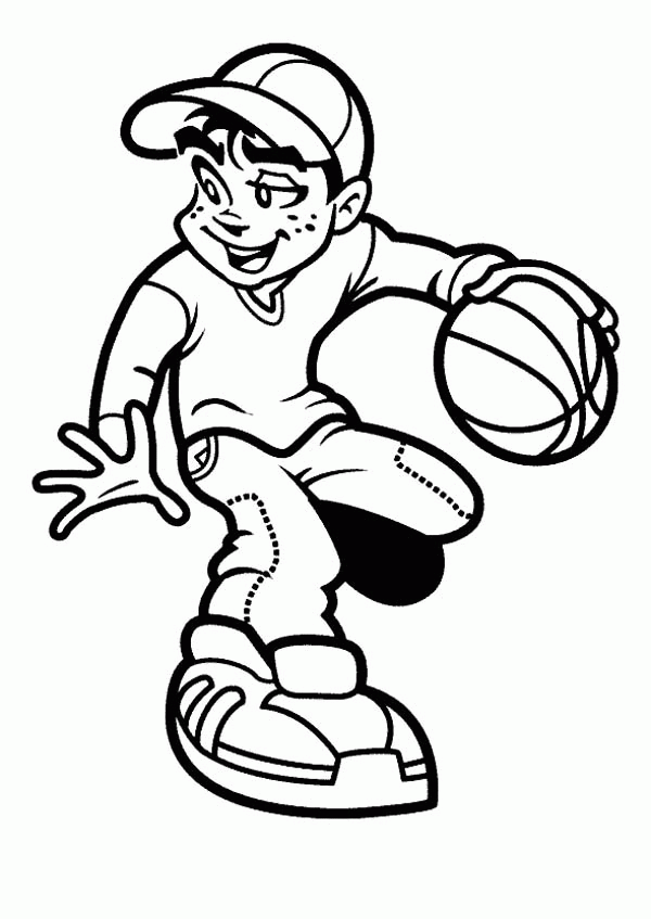 Image of Basketball Player Clipart Black and White #8826, Free ...