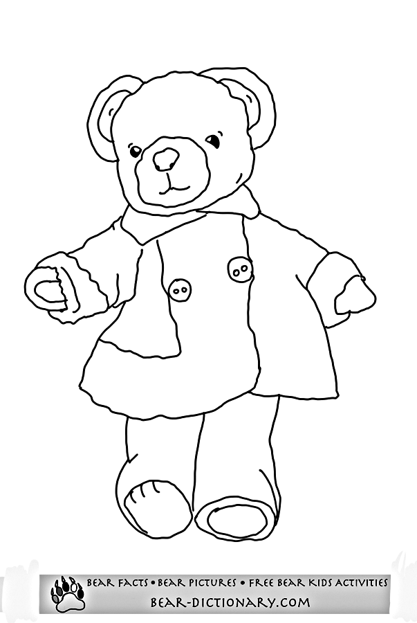 Free Teddy Bear Coloring Page,Toby's Free Teddy Bear Coloring ...