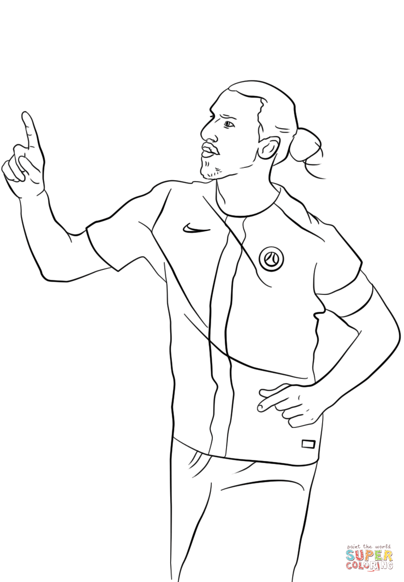 Zlatan Ibrahimovic coloring page | Free Printable Coloring Pages