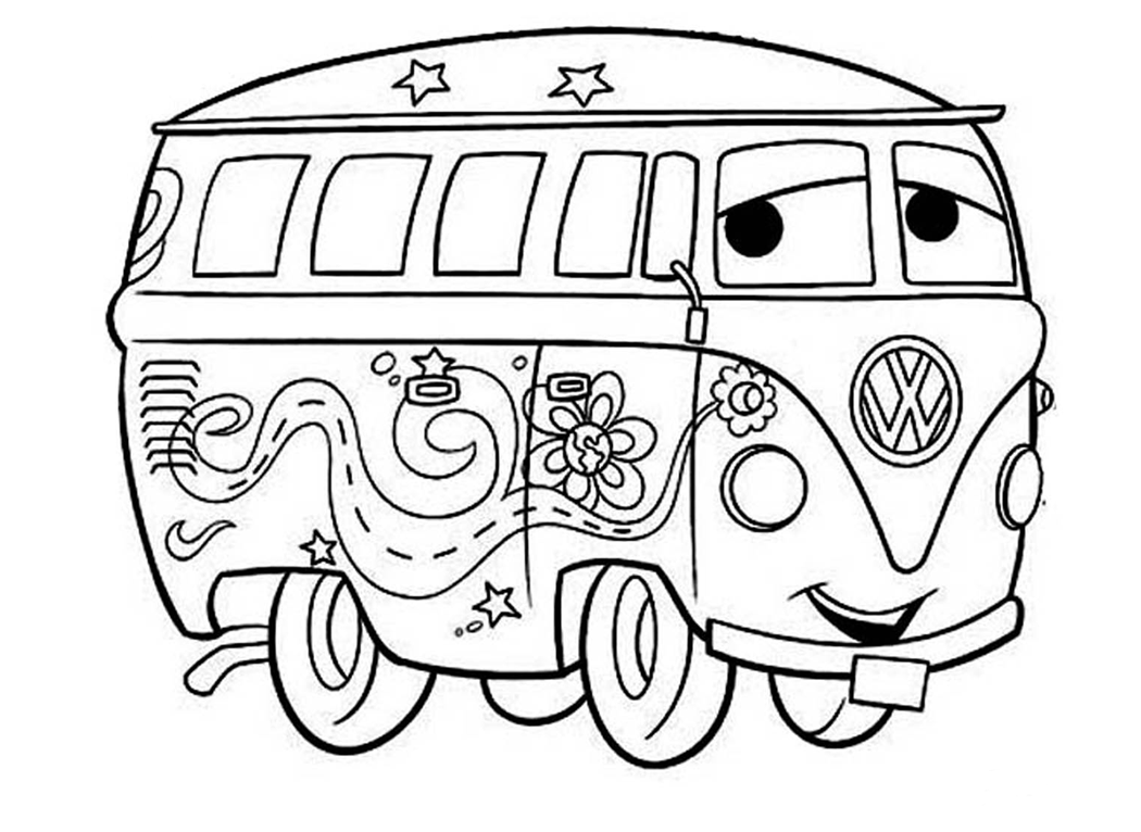 Download VW Camper Van Coloring Page - Coloring Home