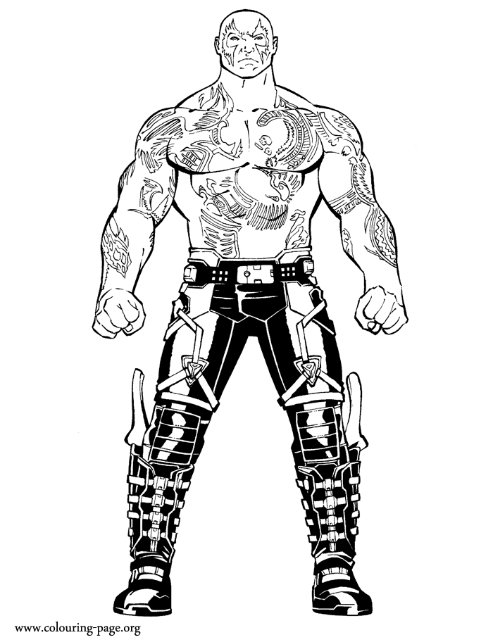 Guardians of the Galaxy - Drax, a member of the Guardians coloring ...
