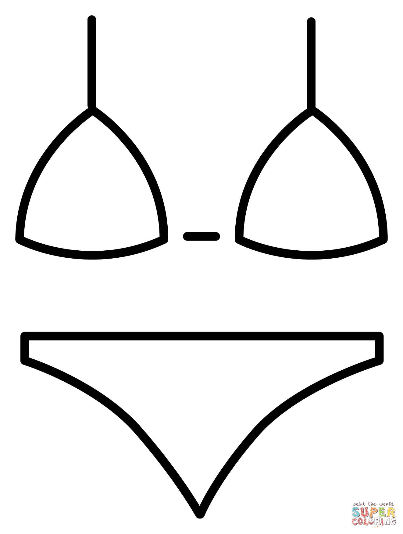Bikini Emoji coloring page | Free Printable Coloring Pages