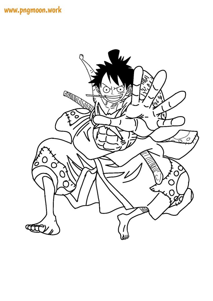 wano coloring page | Coloring pages, Monkey d luffy, Luffy