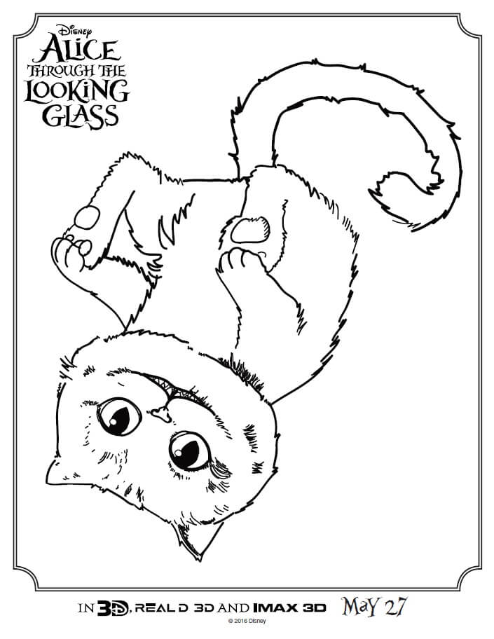 Alice Through The Looking Glass Coloring Pages
