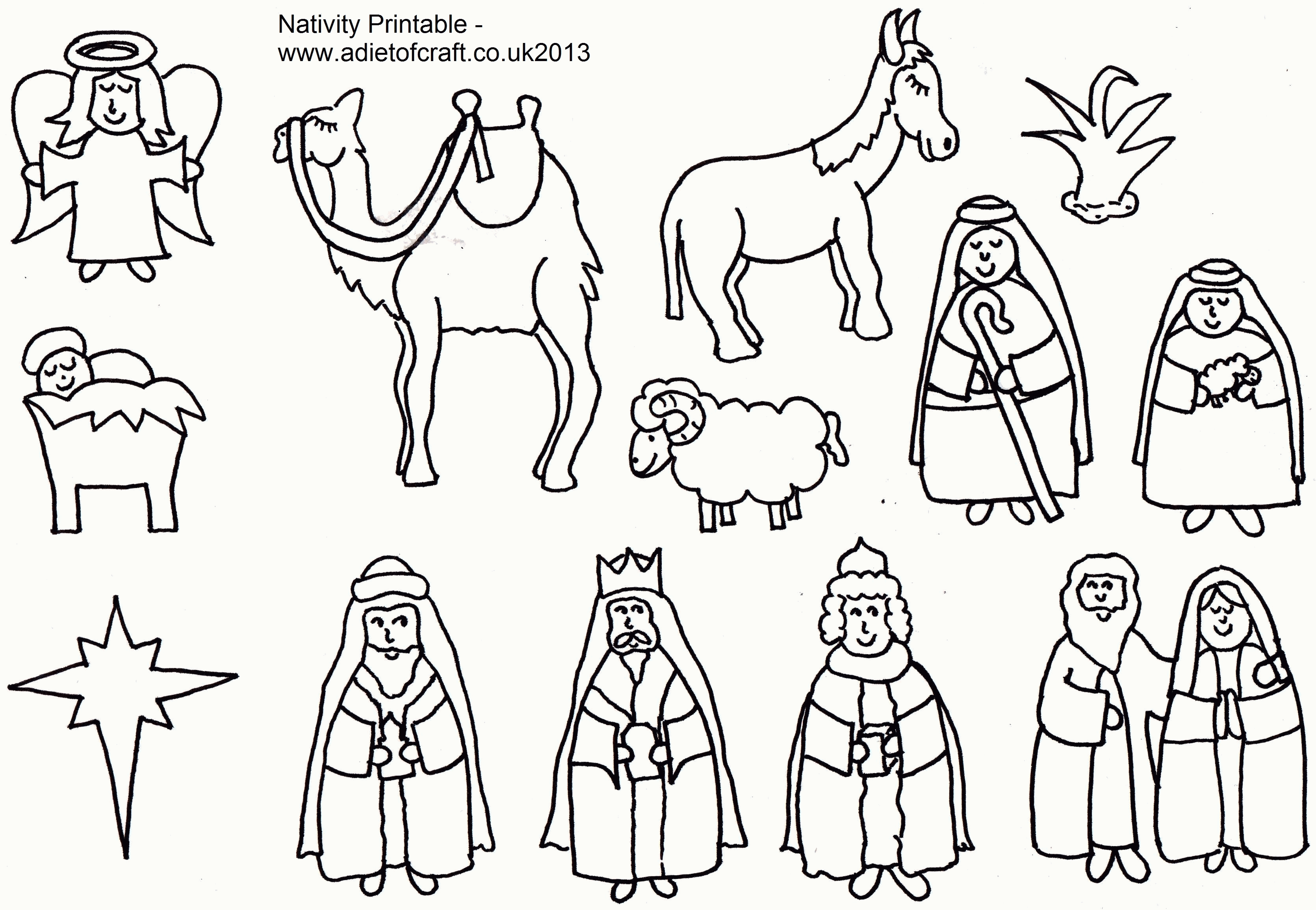 Christmas Nativity Coloring Pages To Print   Coloring Page ...