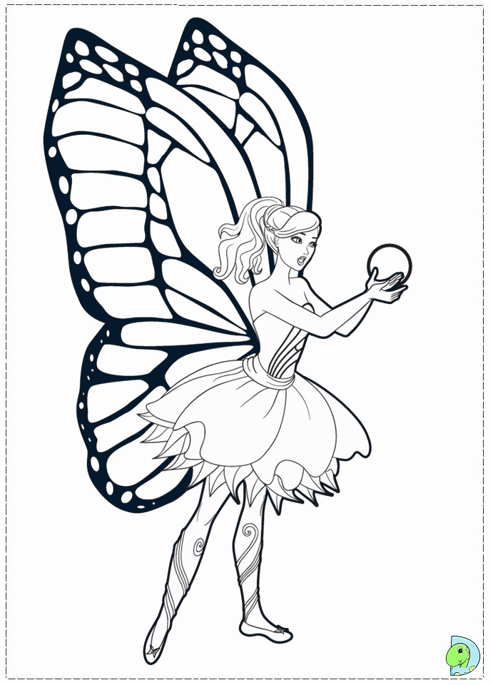 Barbie Butterfly Coloring Pages For Girls - Coloring Pages For All ...