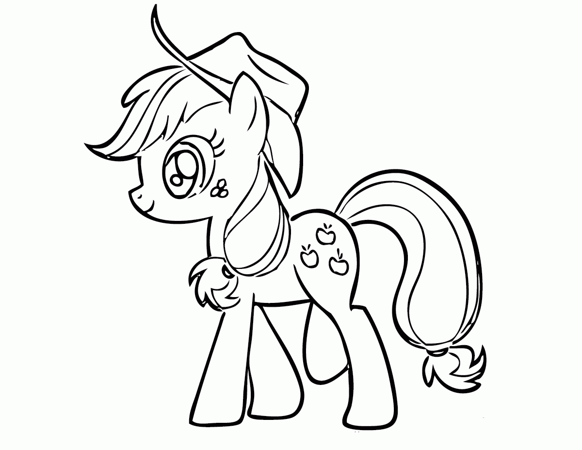 My Little Pony Coloring Pages Applejack   Coloring Home