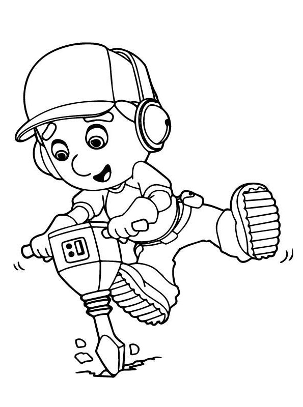 Kids-n-fun.com | Coloring page Tools Handy Manny