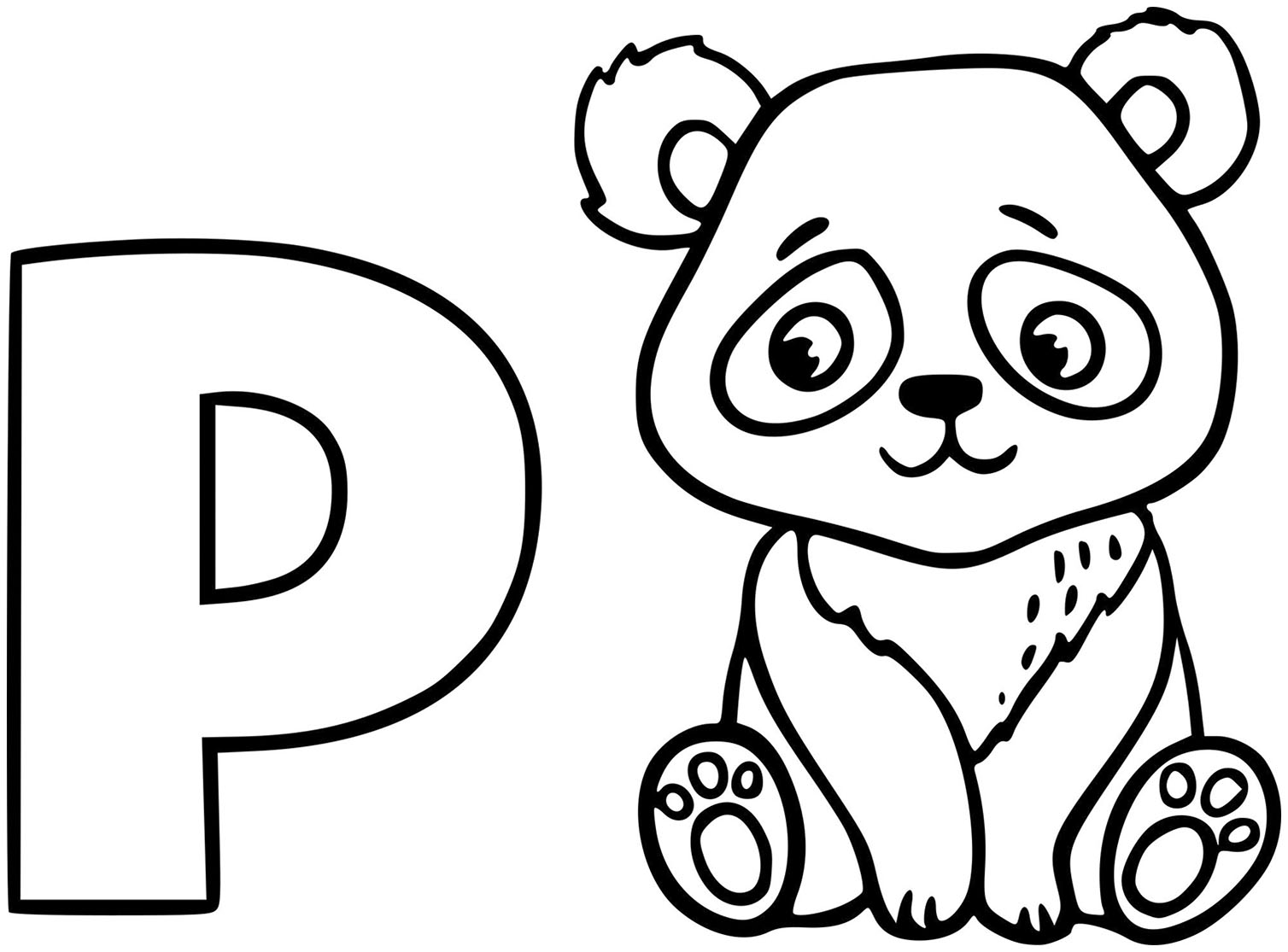 Panda coloring pages for kids - Pandas Kids Coloring Pages