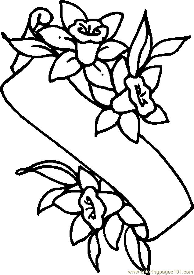 Easter Lily Banner Coloring Page for Kids - Free Holidays Printable Coloring  Pages Online for Kids - ColoringPages101.com | Coloring Pages for Kids