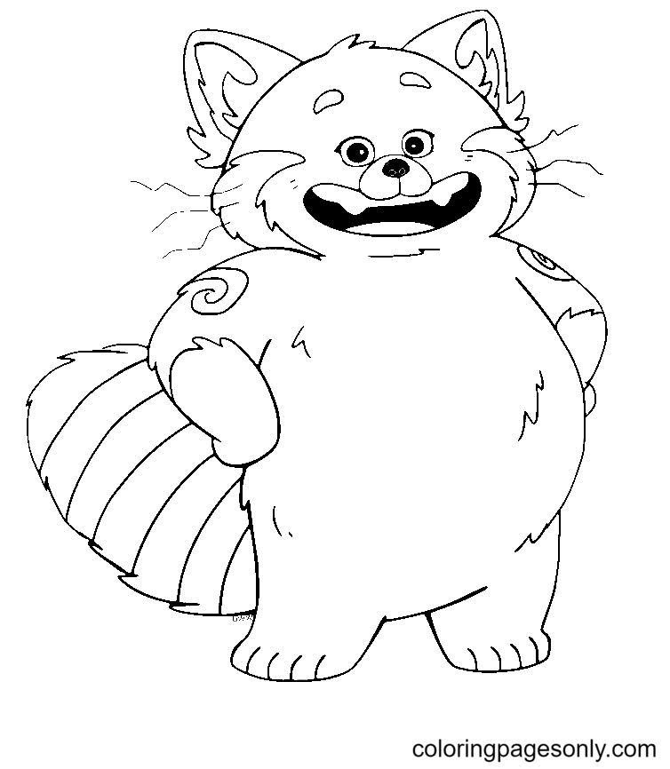Turning Red Panda Coloring Page Red Coloring Page Page For Kids And
