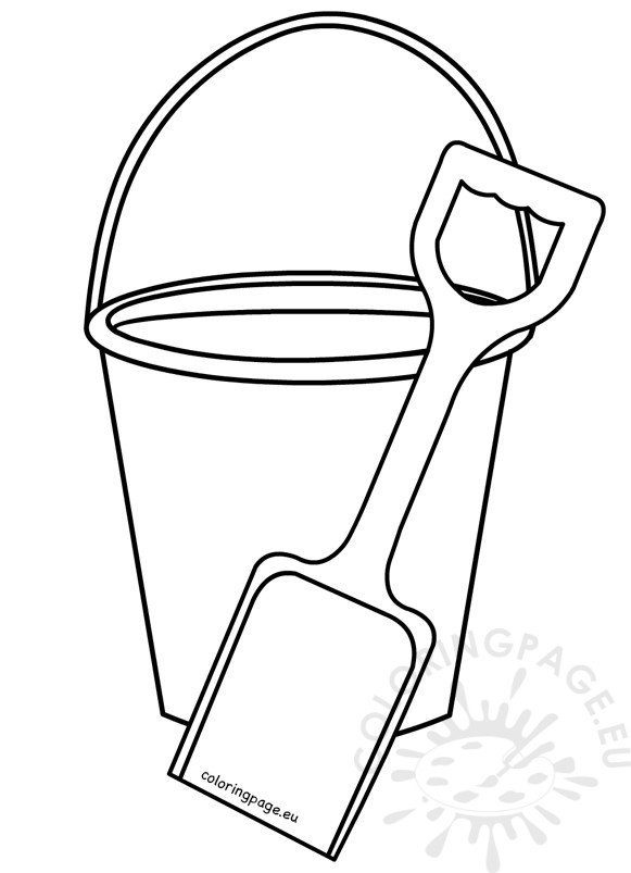 Pail and Shovel Toys – Coloring Page